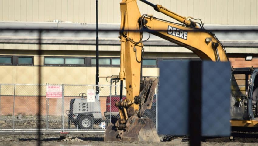 Cantiere con transenne